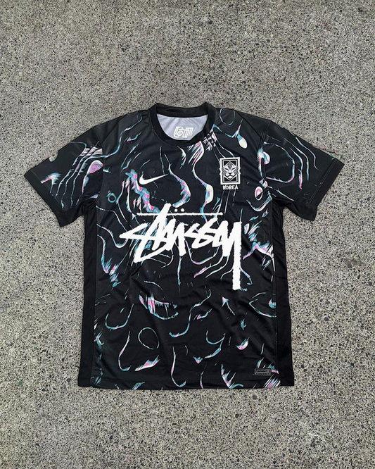 Black Pink Blue Nike Streetwear Football Top Stussy Special Edition 2024 2025 T Shirt Top Kit World Cup South Korea Away Olympics